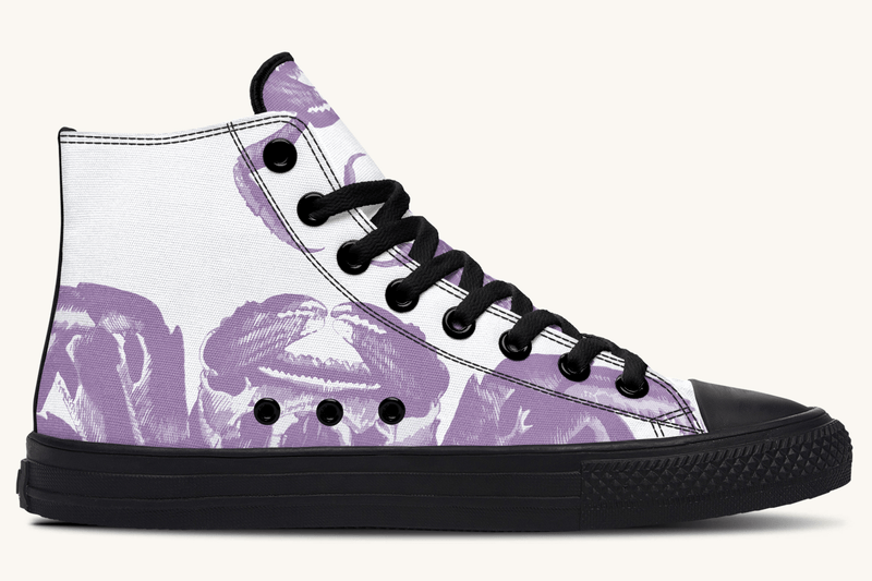 Crawl The Sea of Stars White and Purple Hightops - Jaded Lament