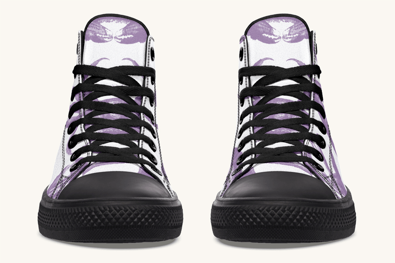 Crawl The Sea of Stars White and Purple Hightops - Jaded Lament