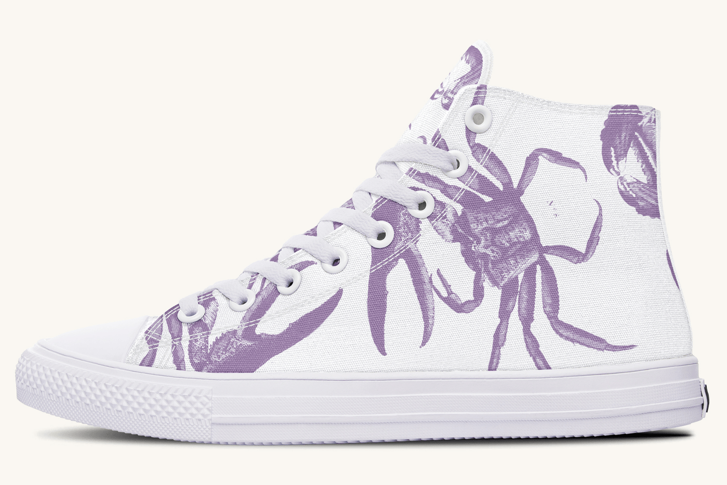 Crawl The Sea of Stars White and Purple Hightops - Jaded Lament