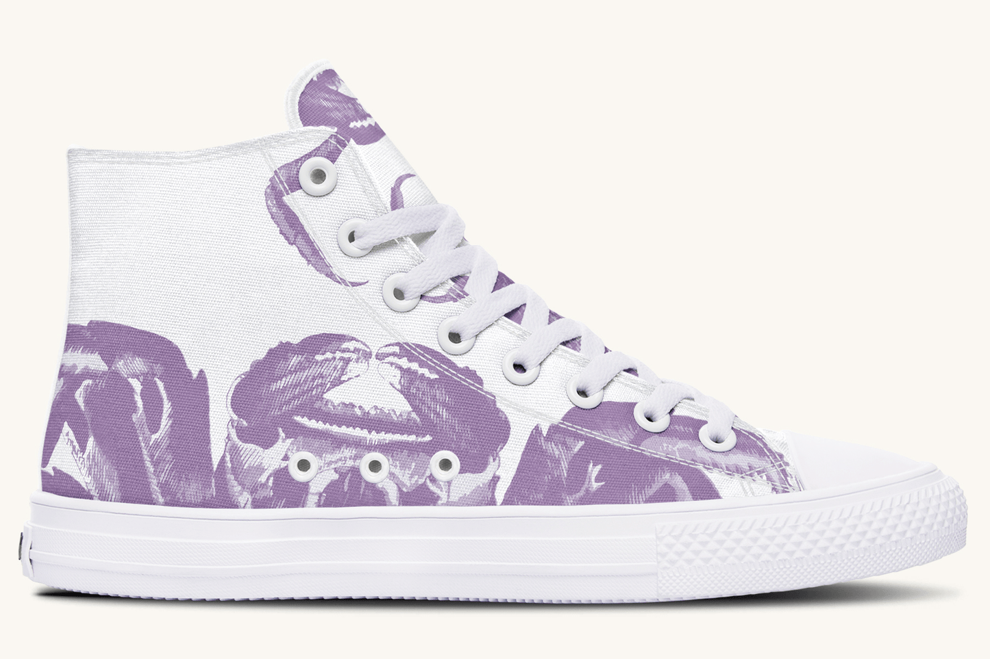 Crawl The Sea of Stars White and Purple Hightops - Jaded Lament