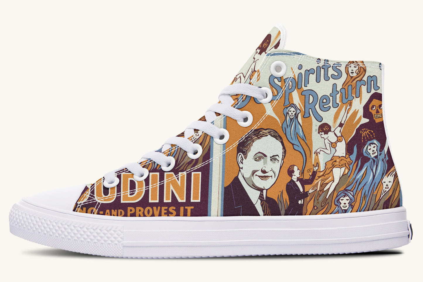 Do Spirits Exist Hightops Harry Houdini Design - Jaded Lament
