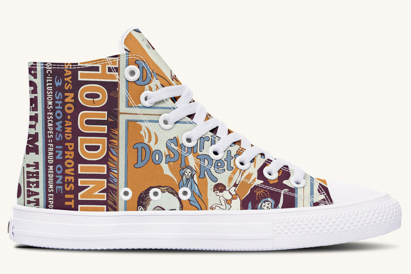 Do Spirits Exist Hightops Harry Houdini Design - Jaded Lament