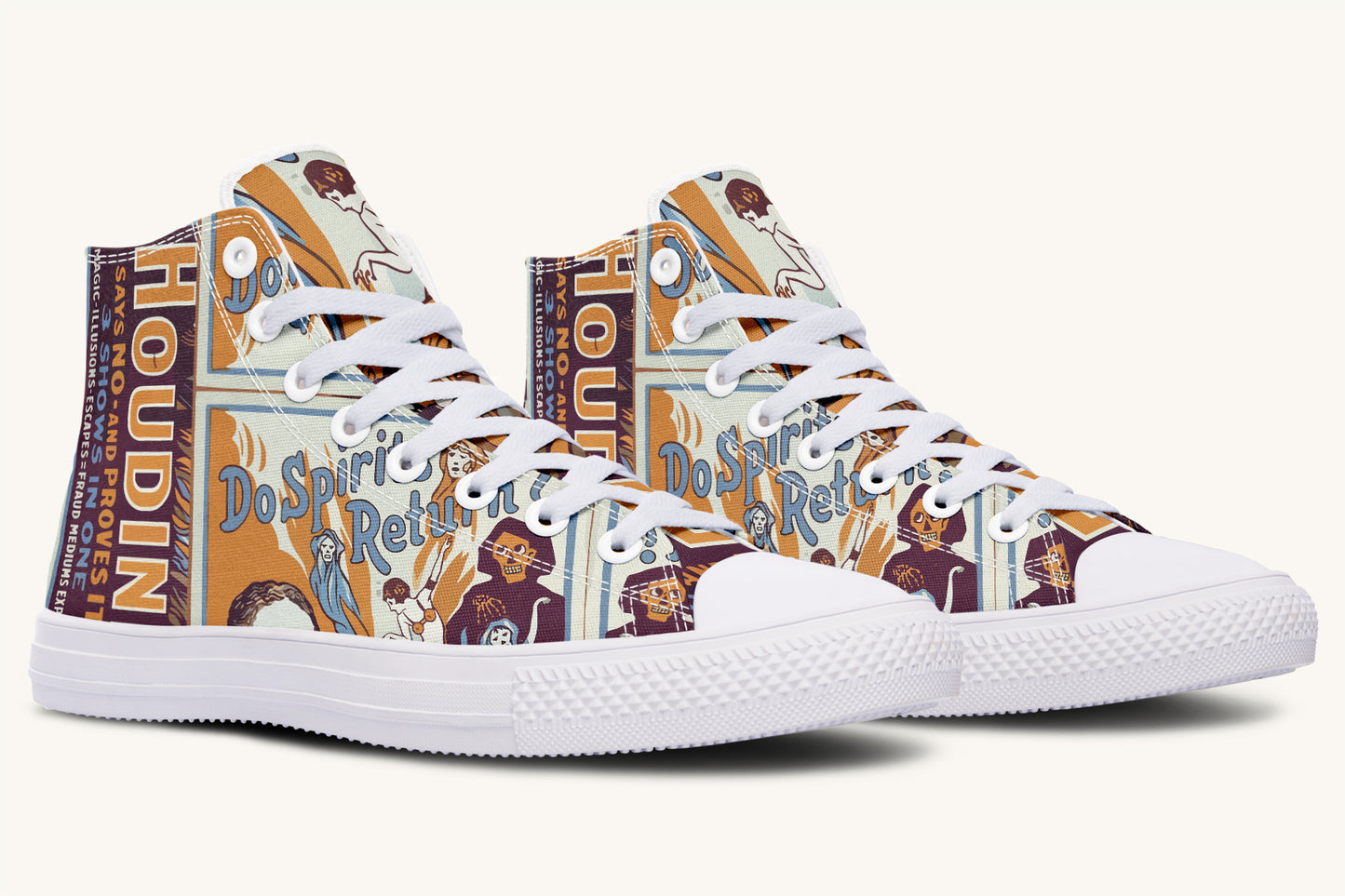 Do Spirits Exist Hightops Harry Houdini Design - Jaded Lament