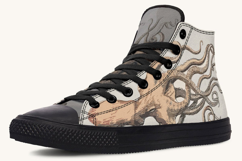 Kraken Unleashed Light Brown Hightops - Jaded Lament