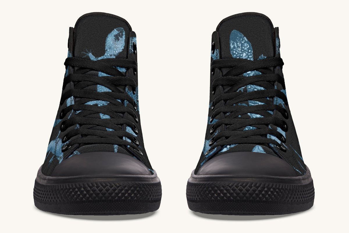 March of the Lizards Blue Black Hightops - Jaded Lament