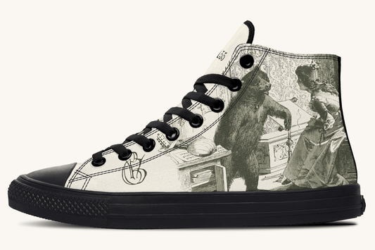 The Bear Shall Be Thy Choice (Cream) Hightops - Jaded Lament