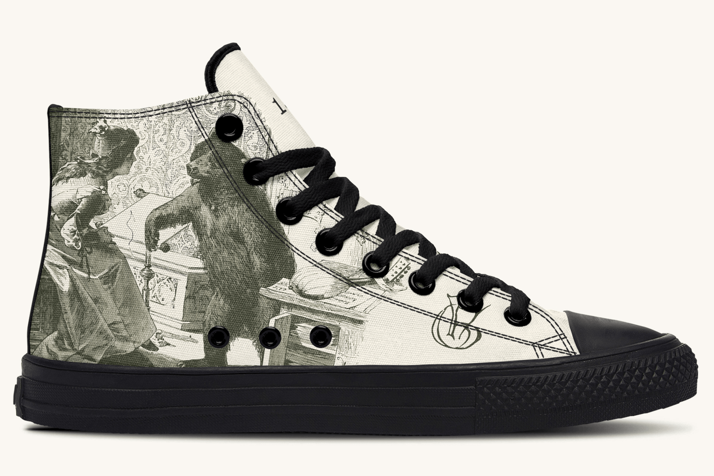 The Bear Shall Be Thy Choice (Cream) Hightops - Jaded Lament
