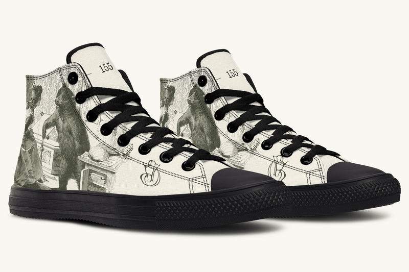 The Bear Shall Be Thy Choice (Cream) Hightops - Jaded Lament