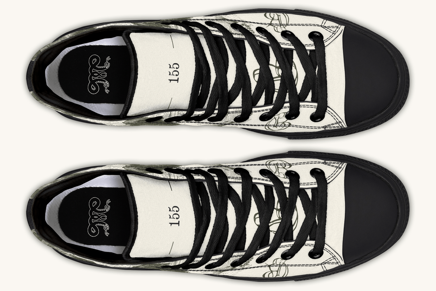 The Bear Shall Be Thy Choice (Cream) Hightops - Jaded Lament