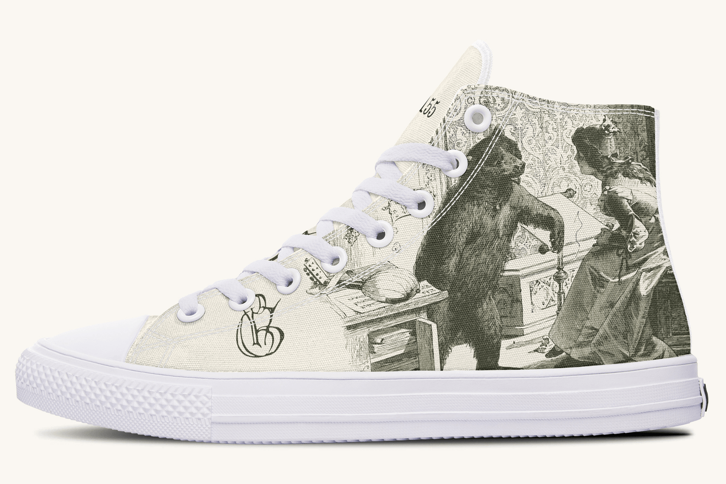 The Bear Shall Be Thy Choice (Cream) Hightops - Jaded Lament
