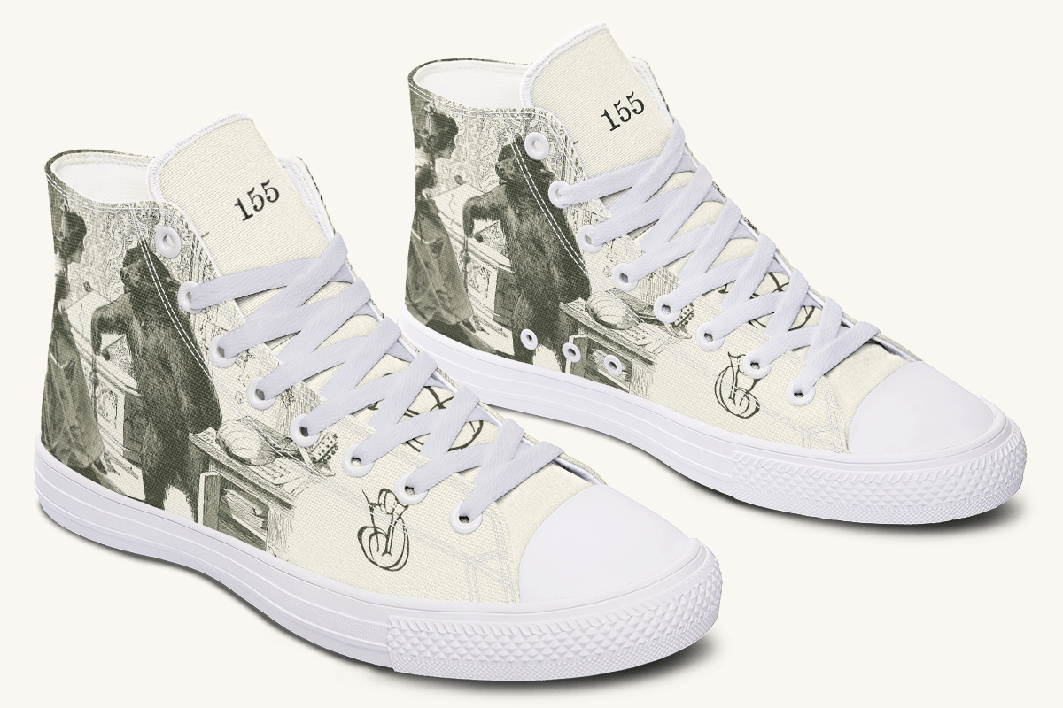 The Bear Shall Be Thy Choice (Cream) Hightops - Jaded Lament