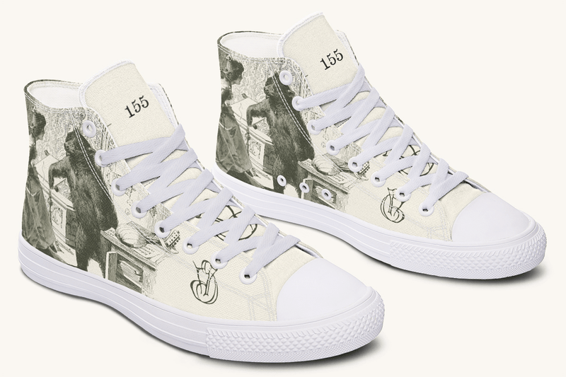 The Bear Shall Be Thy Choice (Cream) Hightops - Jaded Lament