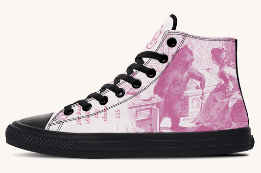 The Bear Shall Be Thy Choice (Pink) Hightops - Jaded Lament