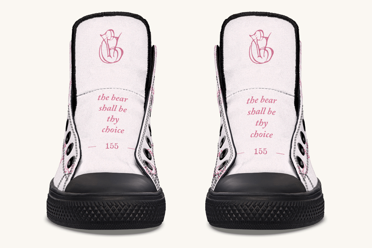 The Bear Shall Be Thy Choice (Pink) Hightops - Jaded Lament