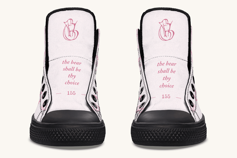 The Bear Shall Be Thy Choice (Pink) Hightops - Jaded Lament