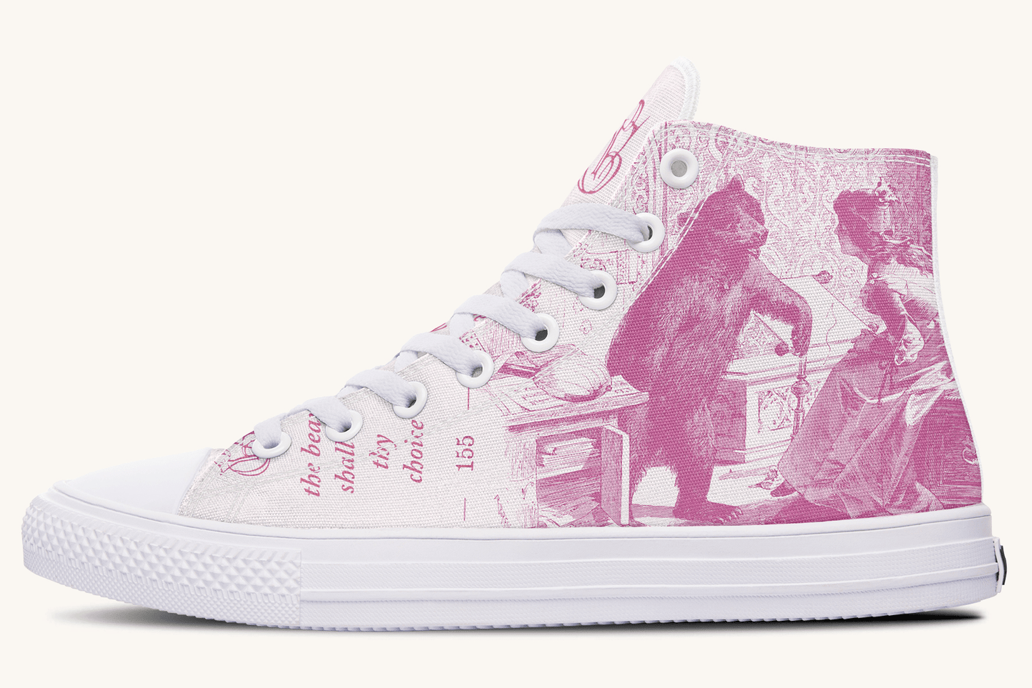 The Bear Shall Be Thy Choice (Pink) Hightops - Jaded Lament