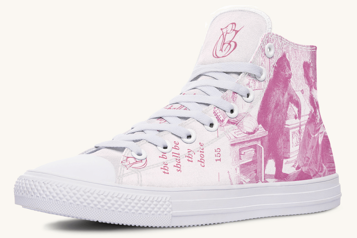 The Bear Shall Be Thy Choice (Pink) Hightops - Jaded Lament