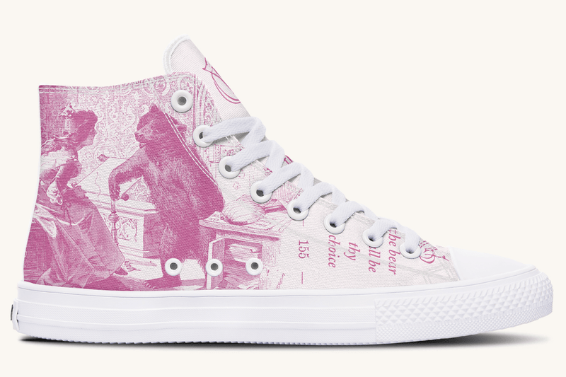The Bear Shall Be Thy Choice (Pink) Hightops - Jaded Lament