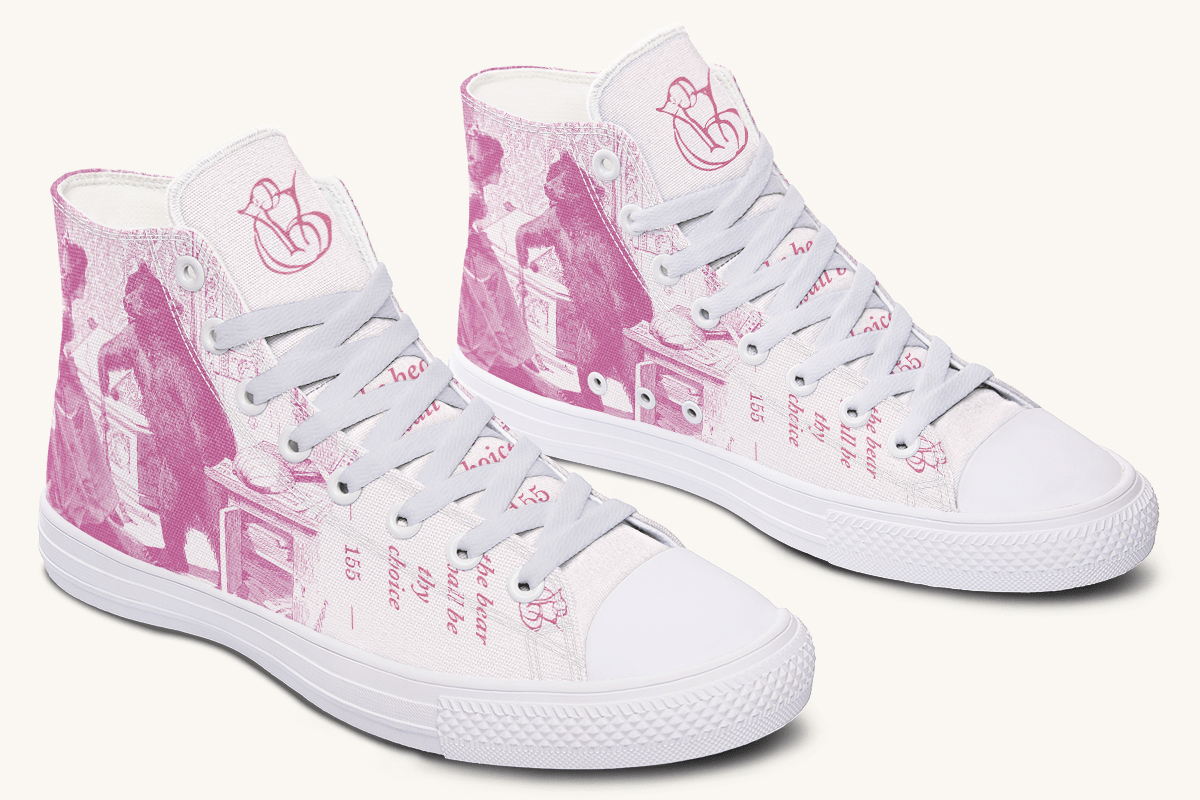 The Bear Shall Be Thy Choice (Pink) Hightops - Jaded Lament