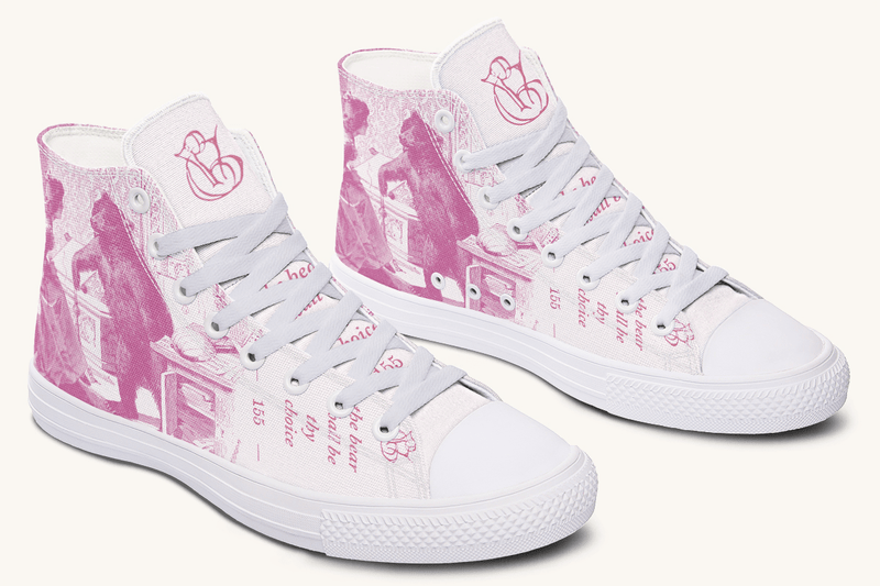 The Bear Shall Be Thy Choice (Pink) Hightops - Jaded Lament