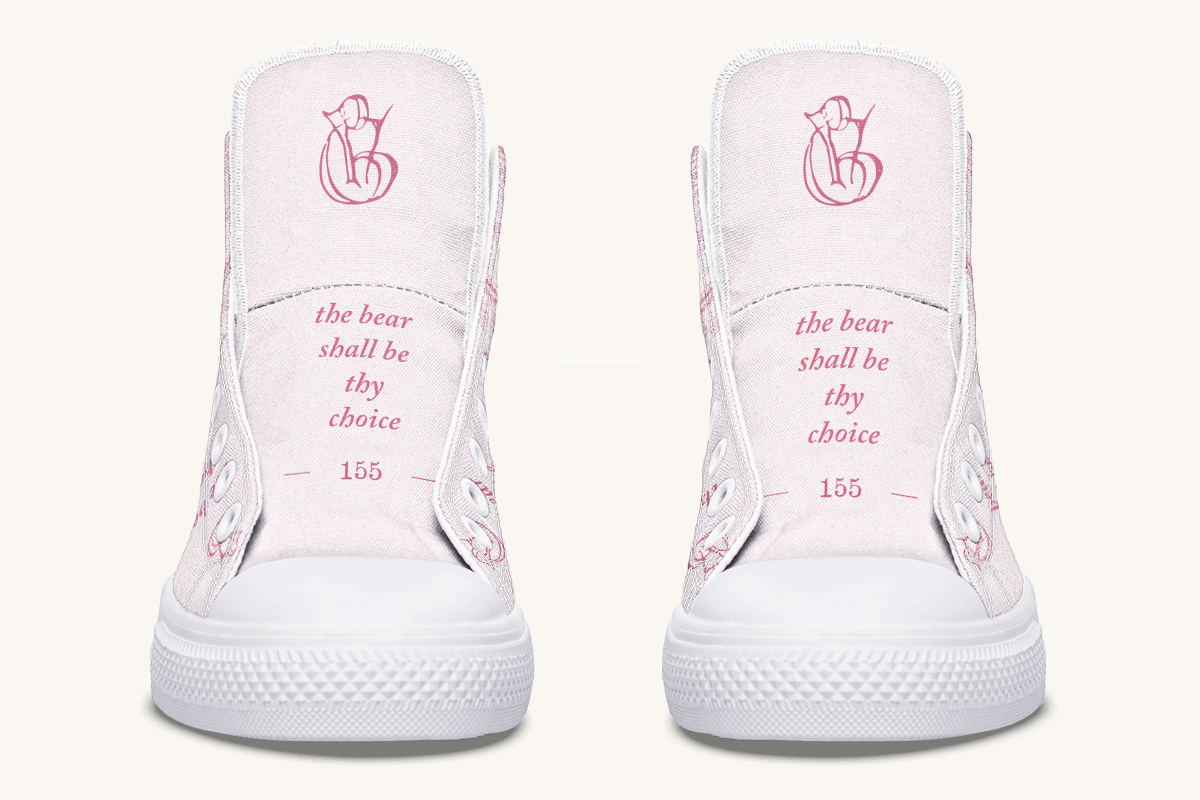 The Bear Shall Be Thy Choice (Pink) Hightops - Jaded Lament