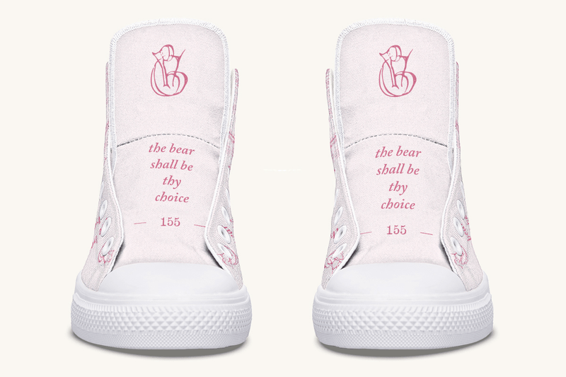 The Bear Shall Be Thy Choice (Pink) Hightops - Jaded Lament