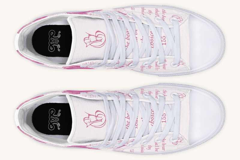 The Bear Shall Be Thy Choice (Pink) Hightops - Jaded Lament