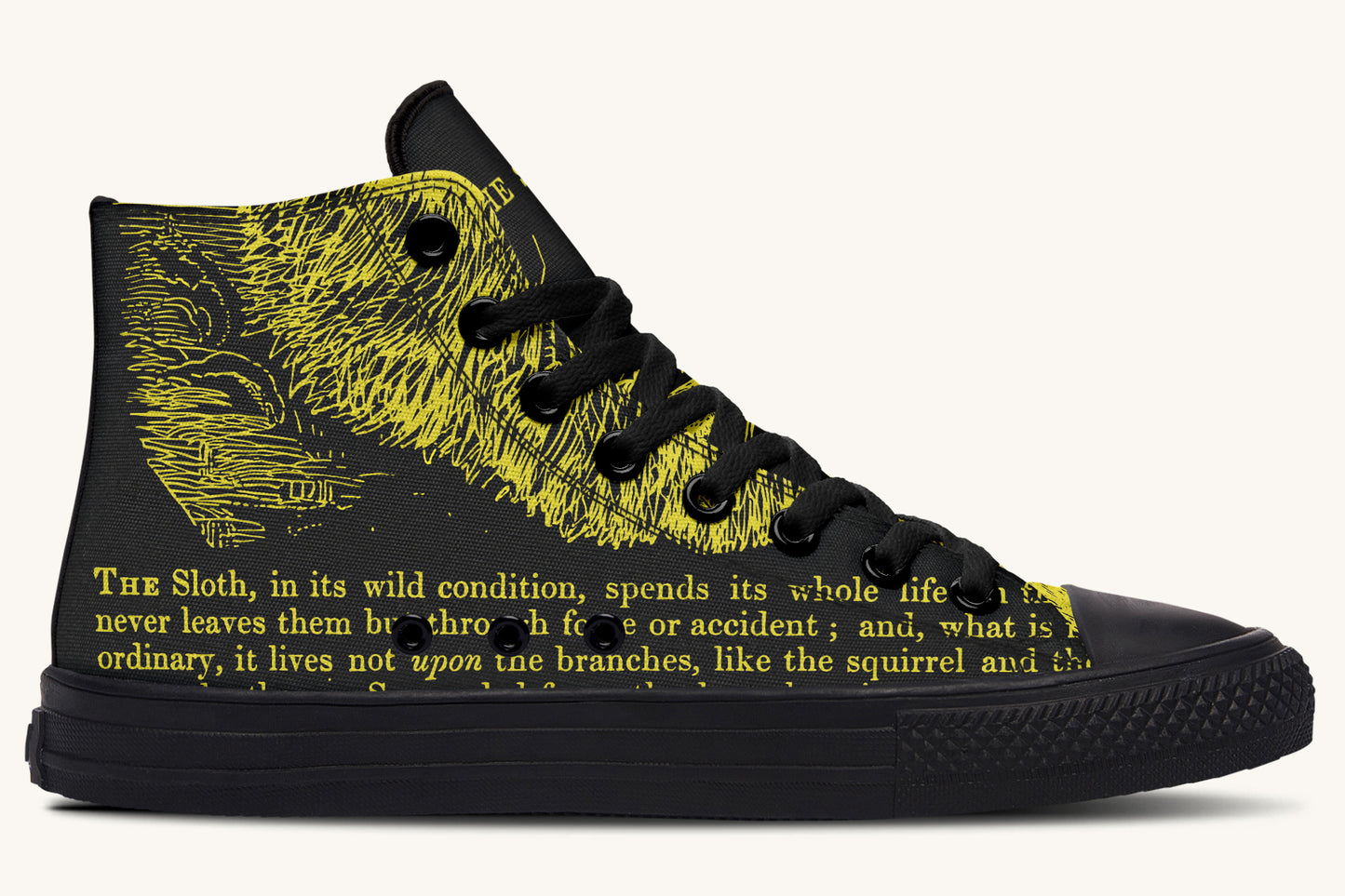 The Sloth Stays Occult Yellow Hightops - Jaded Lament