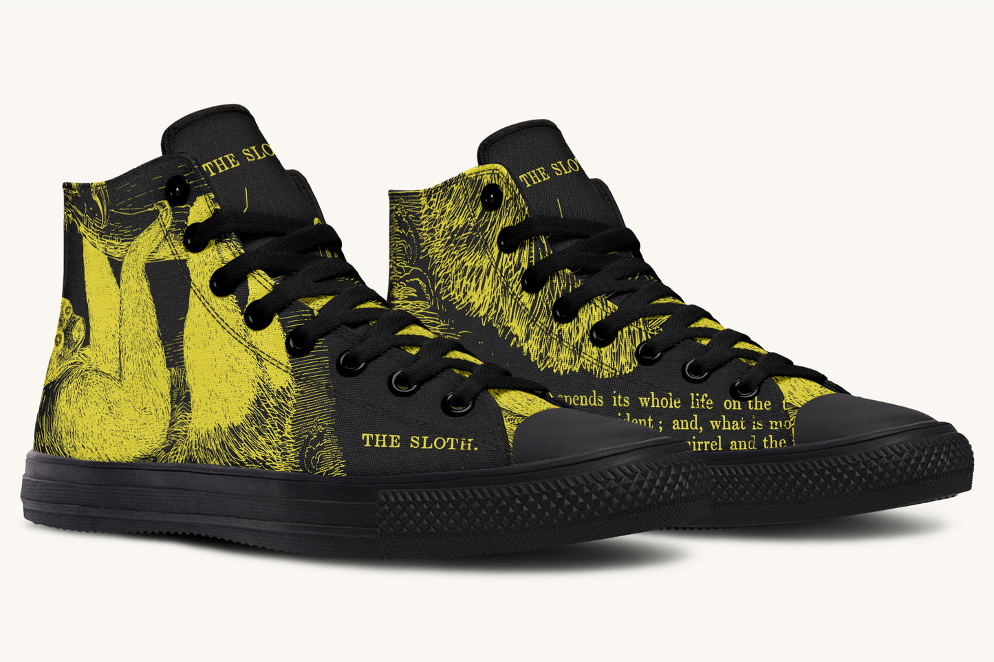 The Sloth Stays Occult Yellow Hightops - Jaded Lament