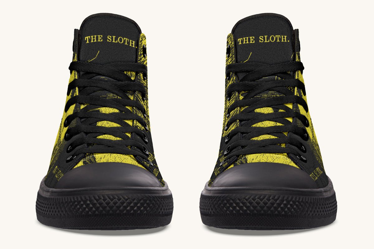 The Sloth Stays Occult Yellow Hightops - Jaded Lament