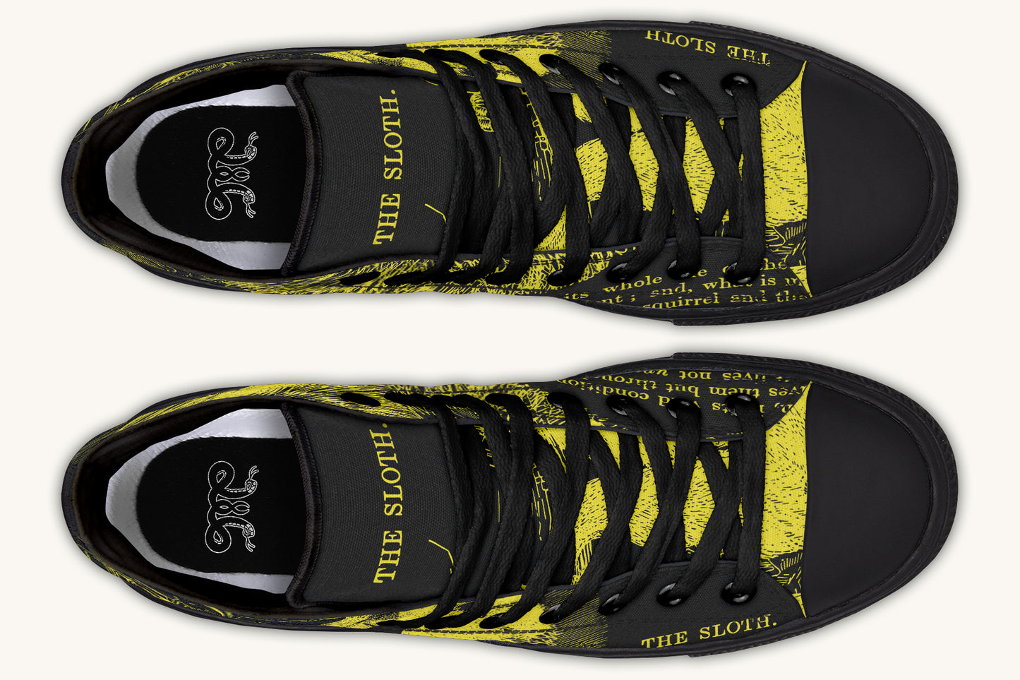 The Sloth Stays Occult Yellow Hightops - Jaded Lament