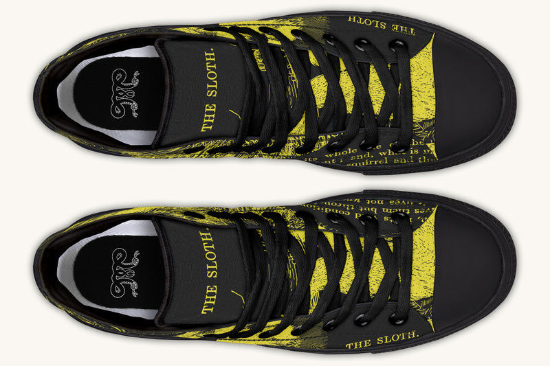 The Sloth Stays Occult Yellow Hightops - Jaded Lament