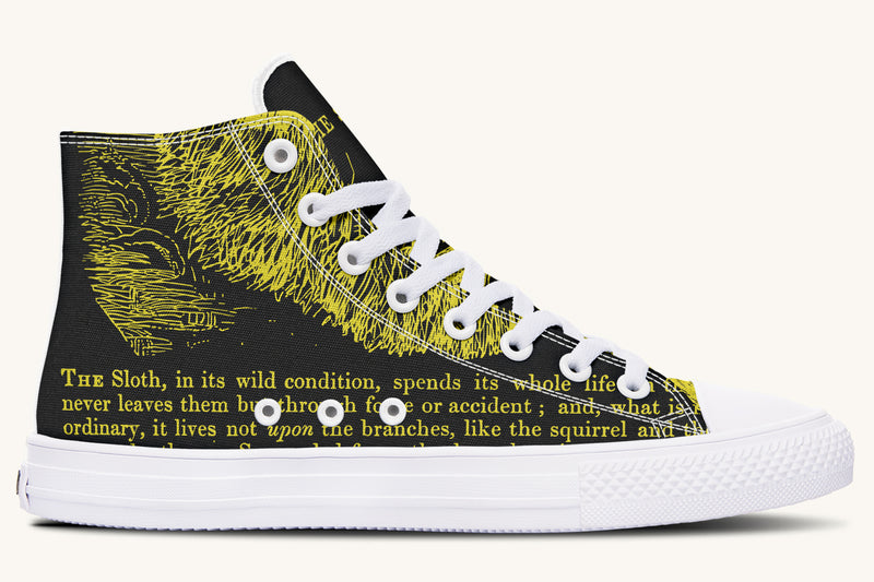 The Sloth Stays Occult Yellow Hightops - Jaded Lament