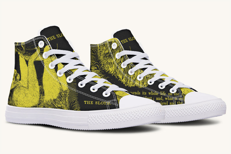 The Sloth Stays Occult Yellow Hightops - Jaded Lament