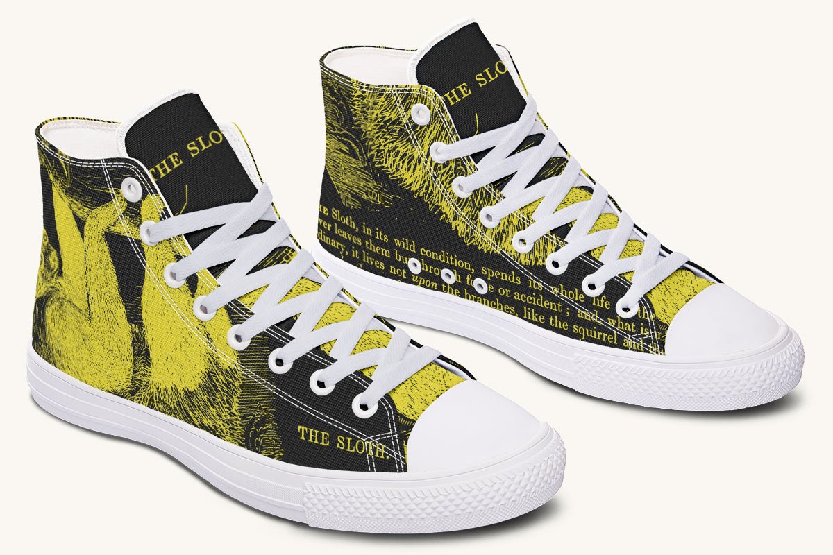 The Sloth Stays Occult Yellow Hightops - Jaded Lament