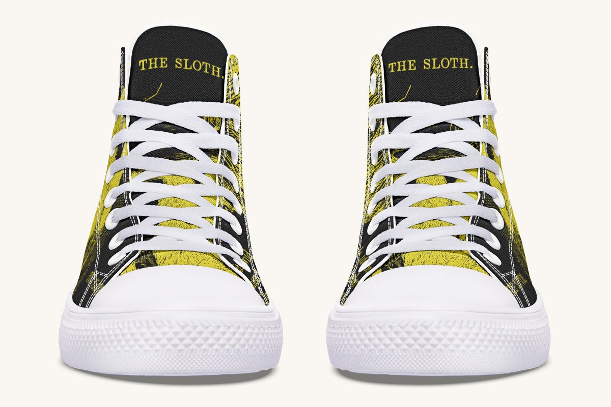 The Sloth Stays Occult Yellow Hightops - Jaded Lament