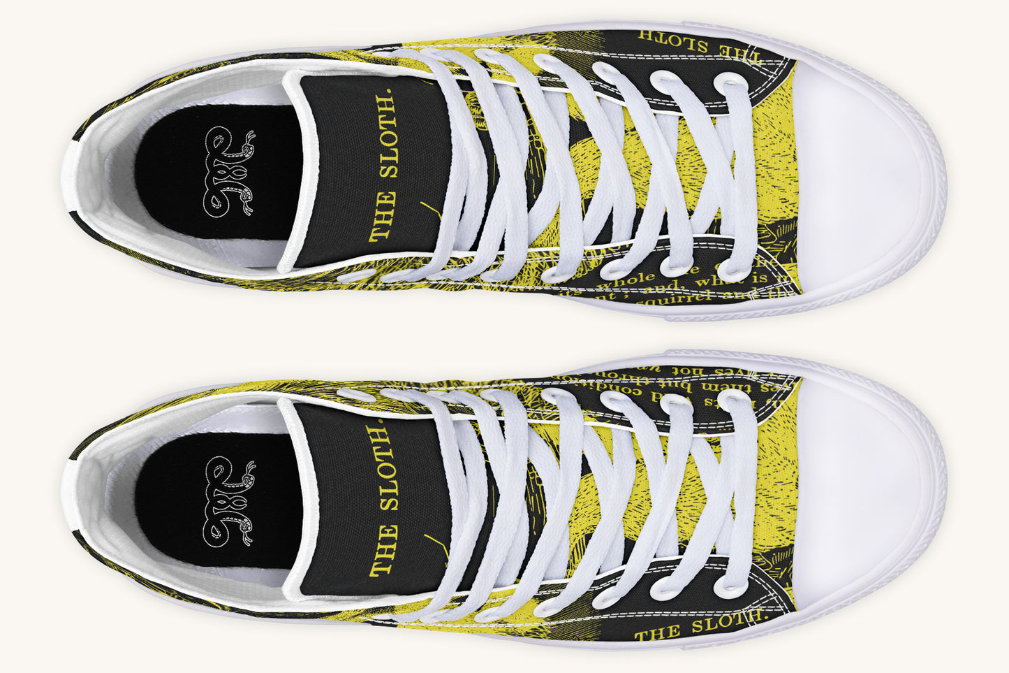 The Sloth Stays Occult Yellow Hightops - Jaded Lament