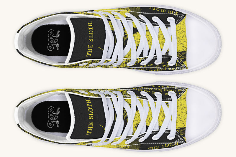 The Sloth Stays Occult Yellow Hightops - Jaded Lament