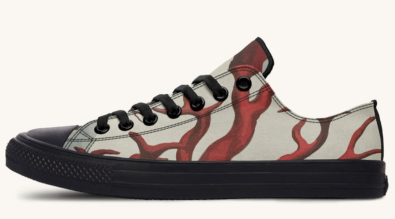 A Bloodroot Coral Sea Lowtops - Jaded Lament