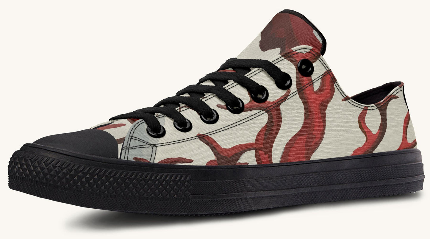 A Bloodroot Coral Sea Lowtops - Jaded Lament