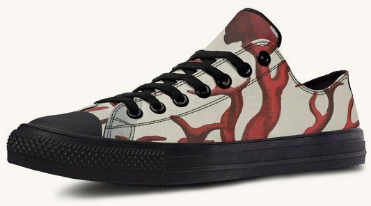 A Bloodroot Coral Sea Lowtops - Jaded Lament