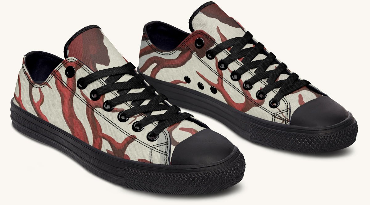 A Bloodroot Coral Sea Lowtops - Jaded Lament