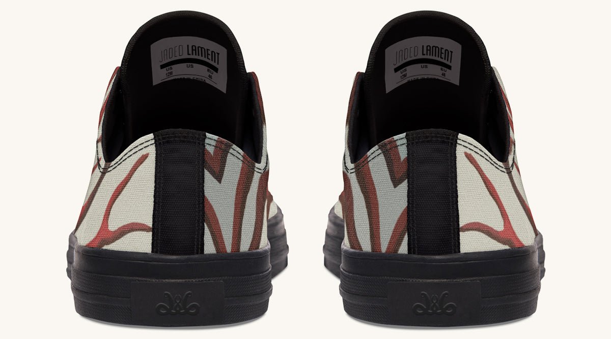 A Bloodroot Coral Sea Lowtops - Jaded Lament