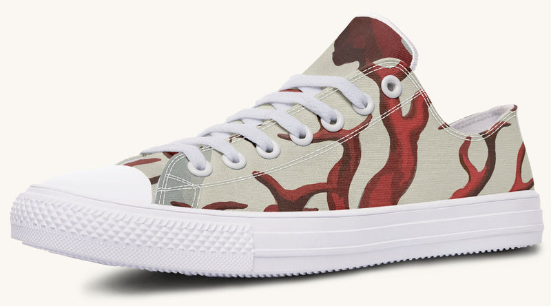 A Bloodroot Coral Sea Lowtops - Jaded Lament