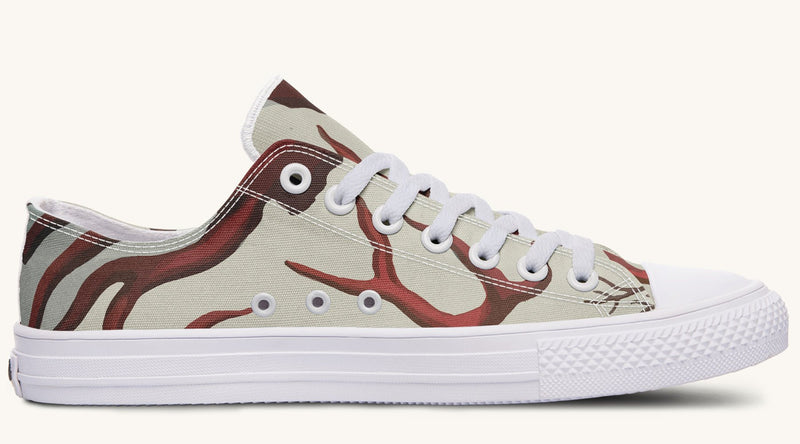 A Bloodroot Coral Sea Lowtops - Jaded Lament