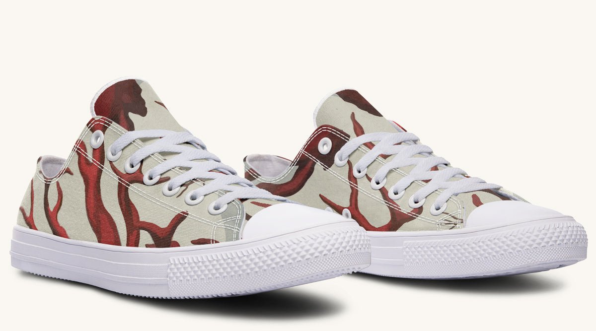 A Bloodroot Coral Sea Lowtops - Jaded Lament