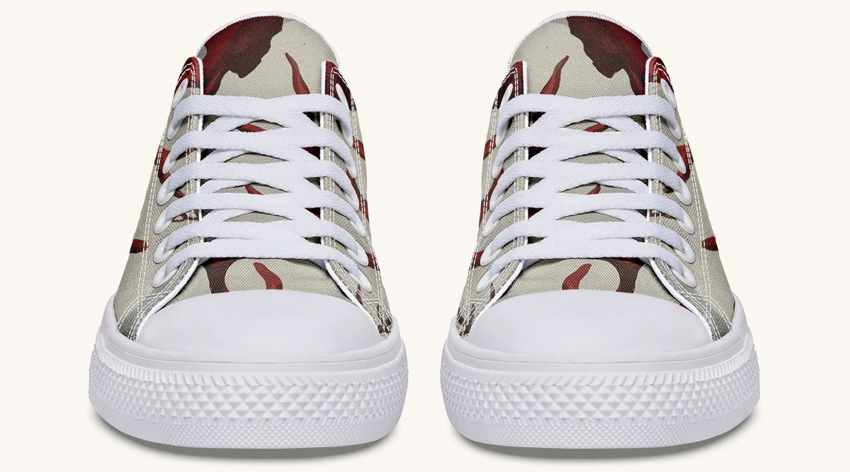 A Bloodroot Coral Sea Lowtops - Jaded Lament