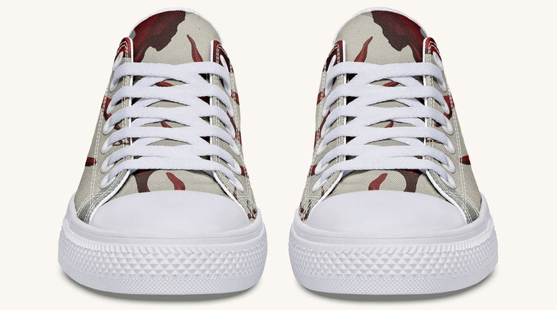 A Bloodroot Coral Sea Lowtops - Jaded Lament