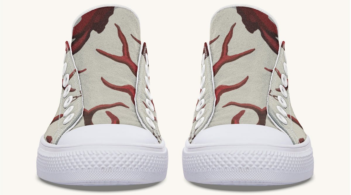 A Bloodroot Coral Sea Lowtops - Jaded Lament