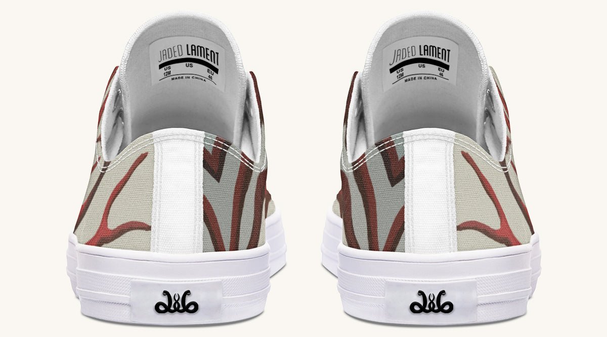 A Bloodroot Coral Sea Lowtops - Jaded Lament